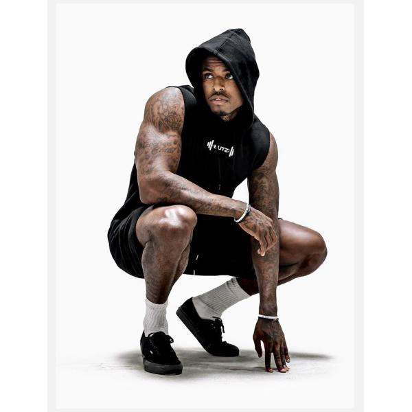 Wholesale Apparel Men Logo Printing Polyester Sleeveless Hoodies