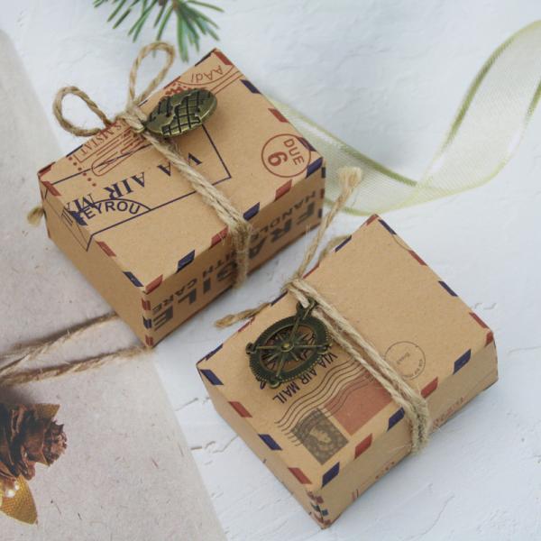 FDA Eco Vintage Postmail Christmas Candy Paper Chocolate Box
