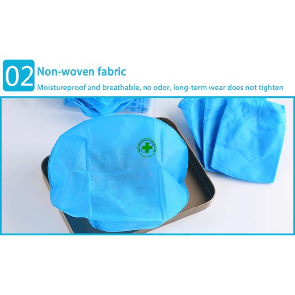 Disposable Surgical Cap Thickened In Non Woven Deep Blue 10 Pieces / Package