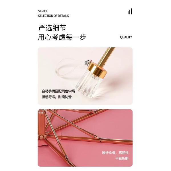 Metal Shaft Frame Custom Gradient Shade Umbrella Popular for Women All in 1 Function