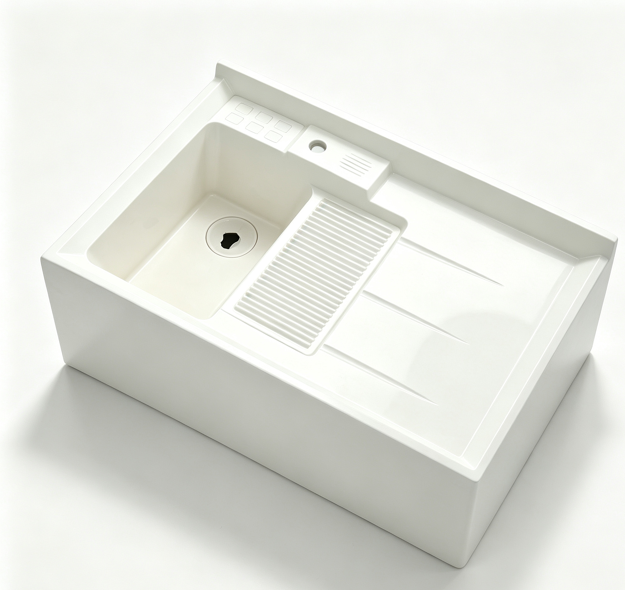 SMC One Piece Wash Basin Wall Mounted Laundry Wash Basin Non Toxic