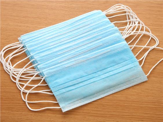 High quality 3 ply surgical face mask with tie-on blue color nonwoven material