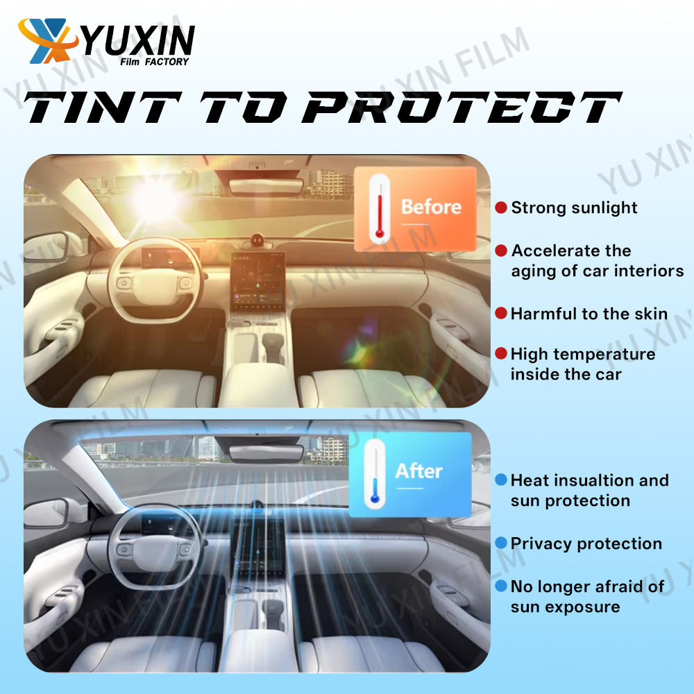 99% UV Rejection Nano Ceramic Car Window Tint Film Anti Glare Self Adhesive Heat Insulation