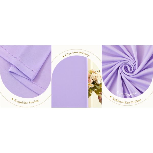 Purple Arch Covers 3 Piece,Spandex Arch Backdrop Cover for Wedding、 Baby Shower 、Birthday Party