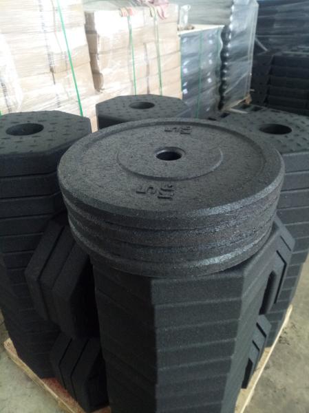 51mm Rubber Dumbbell Plates 15kg Fitness Gear Weight Plates Black