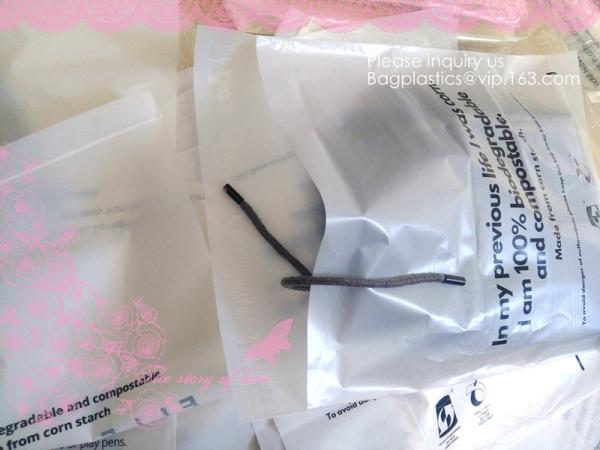 100% Compostable, biodegradable corn starch Zipper Slider Bags, Slider zipper bag, Eco carry bag pla bag Recyclable