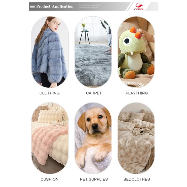 Трикота трикотажная полиэстерная имитация ткань для волос кролика для зимней одежды шарф и пальто