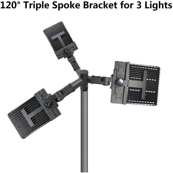 Анродизированные 180-градусные двустворчатые кронштейновые монтажные аксессуары для светодиодного освещения парковочных площадок