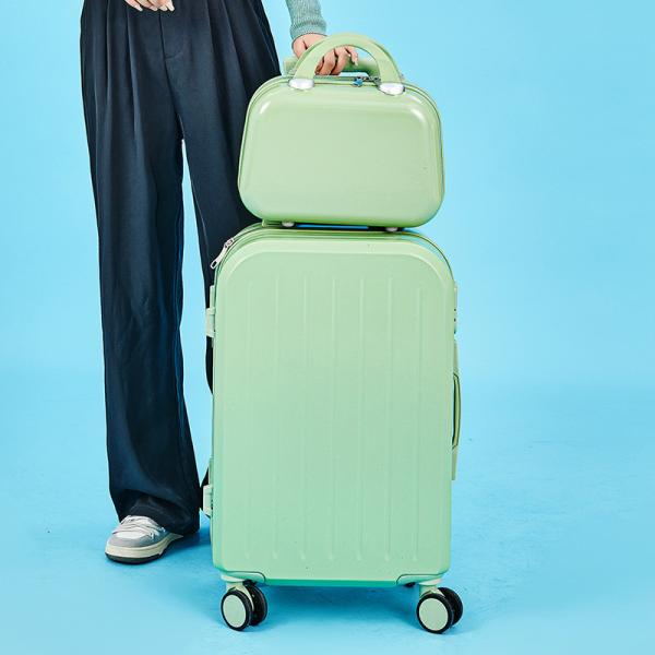 777 Pastel-Colored Suitcase with Multi-Directional Wheels Lightweight Pink Carry-On with Retractable Handle Combination Lock Travel Suitcase Trending New ABS Hard-Shell Suitcase with Retractable Ha
