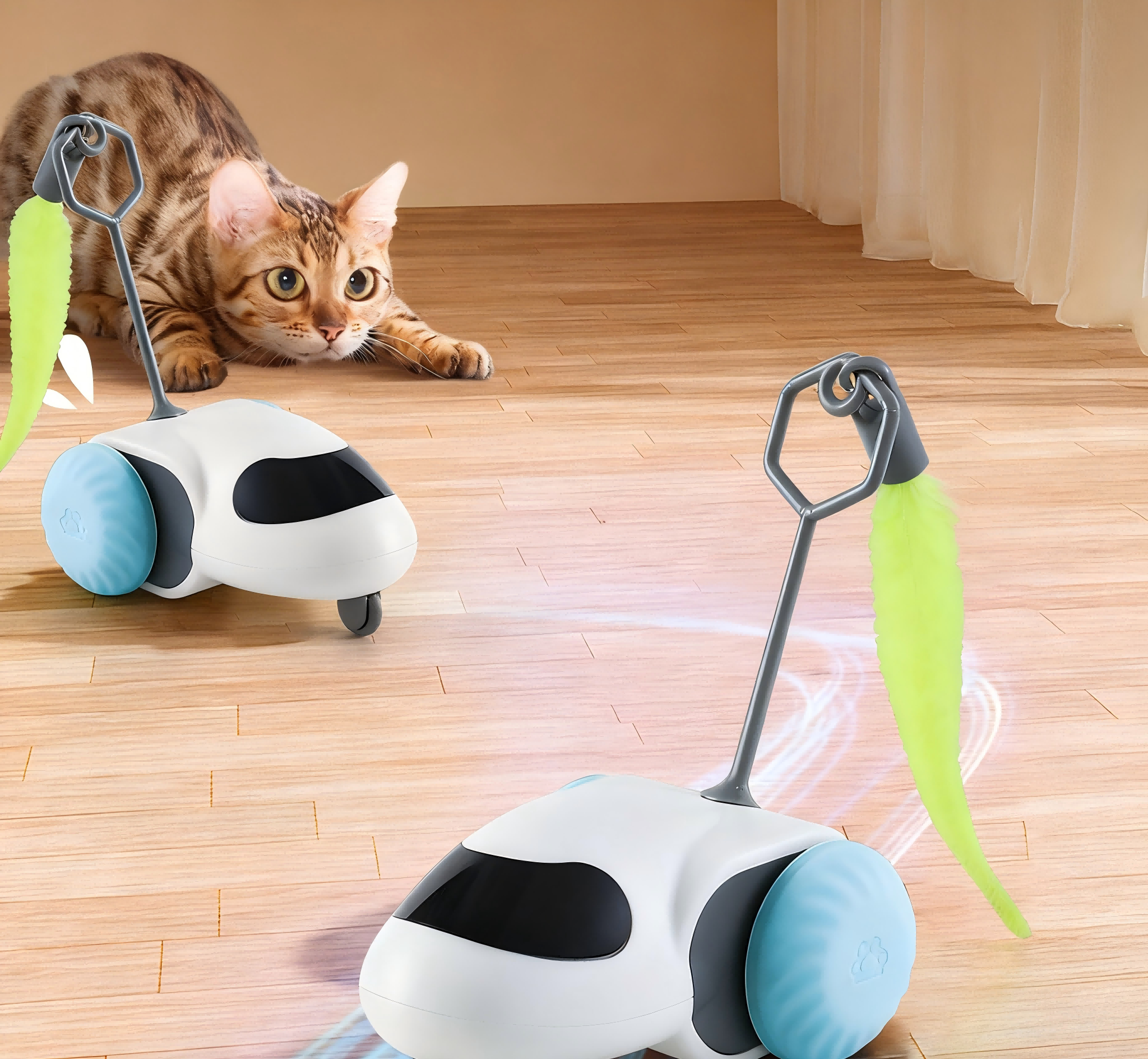 Non-slip Wheels Chickens Toy Electric Lifelike Ball Interactive Automatic Moving Cart