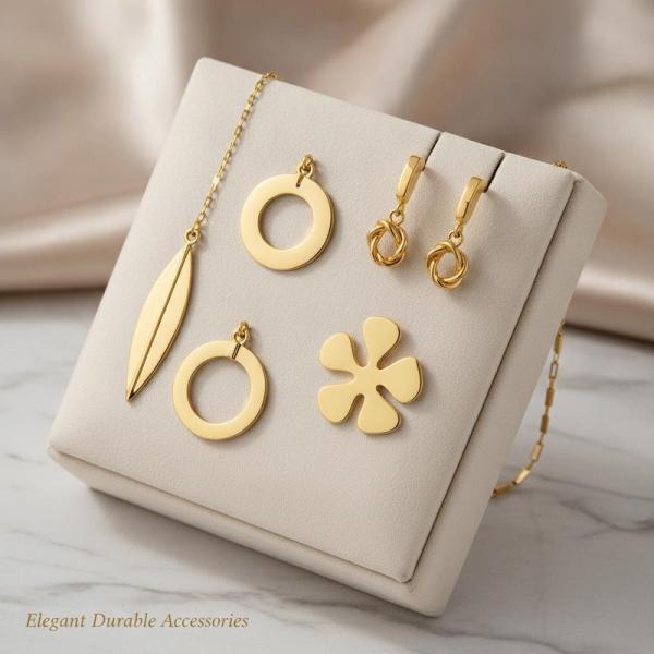 Tarnish Resistant Gold Plated Stainless Steel Ornaments Jewelry Perfect for Elegant Durable Accessories and Stylish Designs