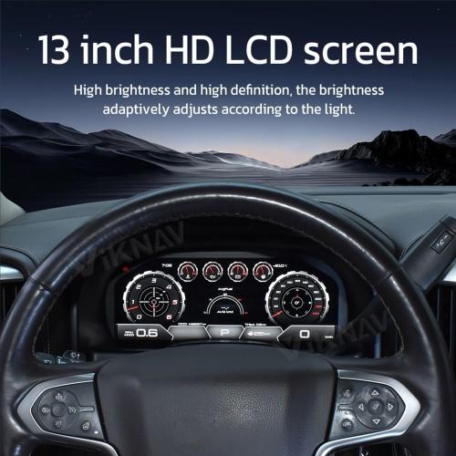 Viknav 13インチ 車用デジタルクラスター Chevrolet Silverado GMC SIERRA 2014-2018用 LCD 車用デジタルスピードメーター ダッシュボードパネル インストルメントパネル バーチャルコクピット