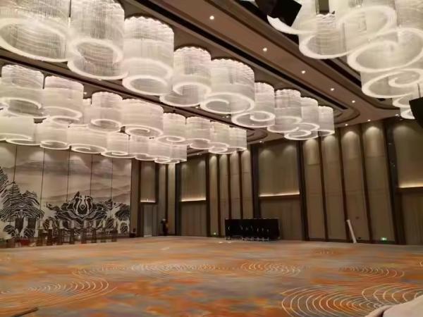 Customized K9 Crystal Chandelier For Hotels Banquet Halls Large Round Oval Shape Flush Mount With Project Installation Service