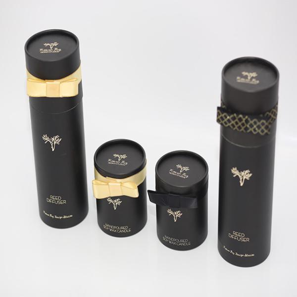 Black Luxury Aroma Candle Gift Set / Fragrance Diffuser Gift Set Customized Color