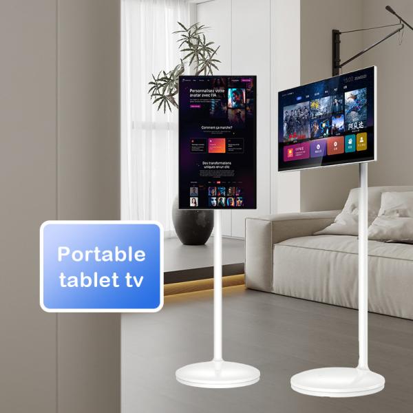 32 Inch Android 13 Rechargeable Portable TV Tablet with Smart Touch Screen Stand
