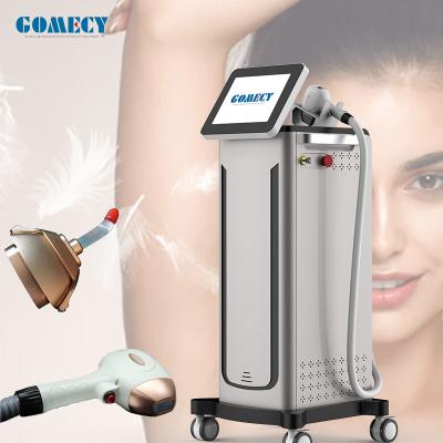 Máquina de remoção de cabelo a laser de diodo 755nm 808 940nm 1064nm 12*24mm2 / 12*28mm2