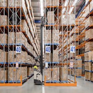 OEM Supermarket Double Depth Racking , Heavy Duty Pallet Rack Shelving