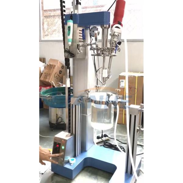 Homogenizador de aço inoxidável de vidro da escala de laboratório, equipamento de laboratório cosmético inoxidável