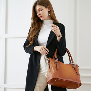 ODM Women'S Genuine Leather Purse Crossbody Satchel Top Handle Tote Bag