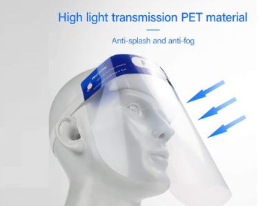 Safe Full Face Shield  , Clear Face Shield Visor Clear View No Glare Lens  Anti Dizziness