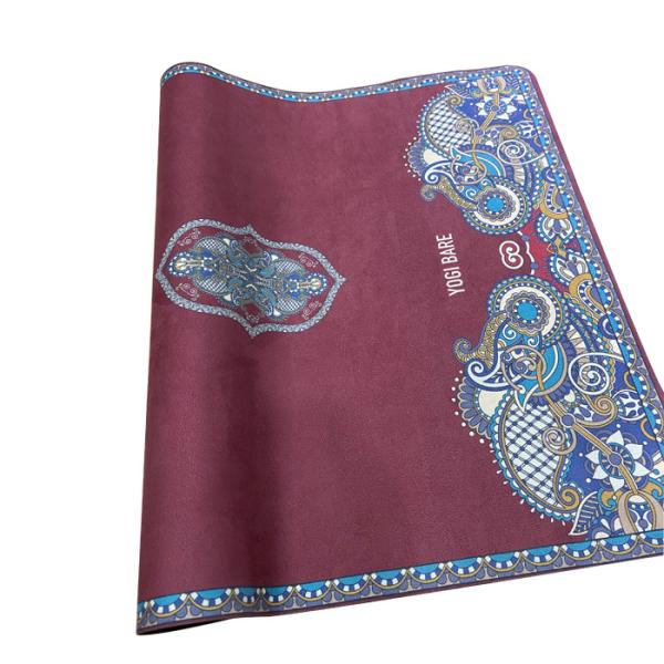 Custom Microfiber Yoga Mat Anti Slip Proof Yoga Mat Rubber Natural Suede Foldable
