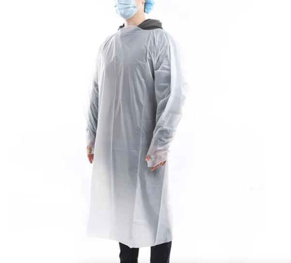 High Quality B2B CPE Gowns with Tie Closure in 125*190cm and 140*205cm Sizes, Free Sample Available