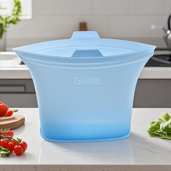 Eco-Friendly And Sustainable Silicone Food Storage Bags Featuring Airtight Seals, Heat Resistance, And Easy Cleaning – Ideal For Storing Snacks, Leftovers, Marinating, Travel Use, And Helping You Save