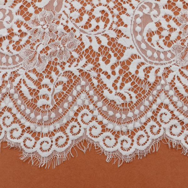 eyelash lace border/lace edged lace/black/white off lace