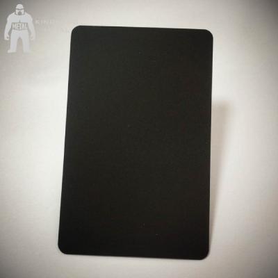 Cartões pretos matte vazios do metal, cartões pretos da planície 85x54x0.3mm