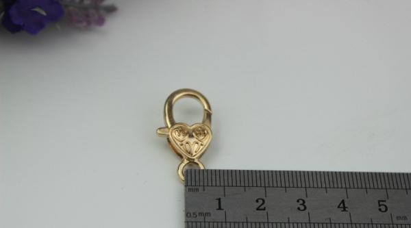 Gold zinc alloy bag hardware mini 5 mm lanyard snap hook suitable for metal chains