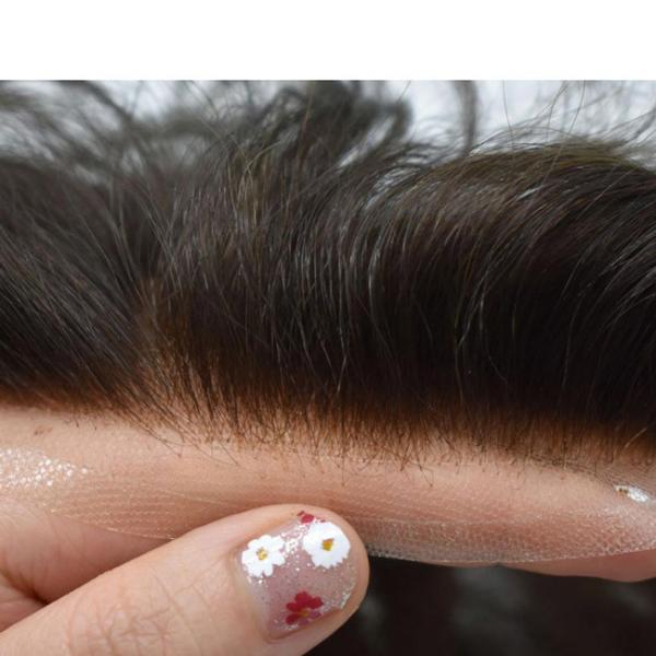 Full Swiss Lace Mens Toupee Cabelo Humano Super fino 8 polegadas ODM
