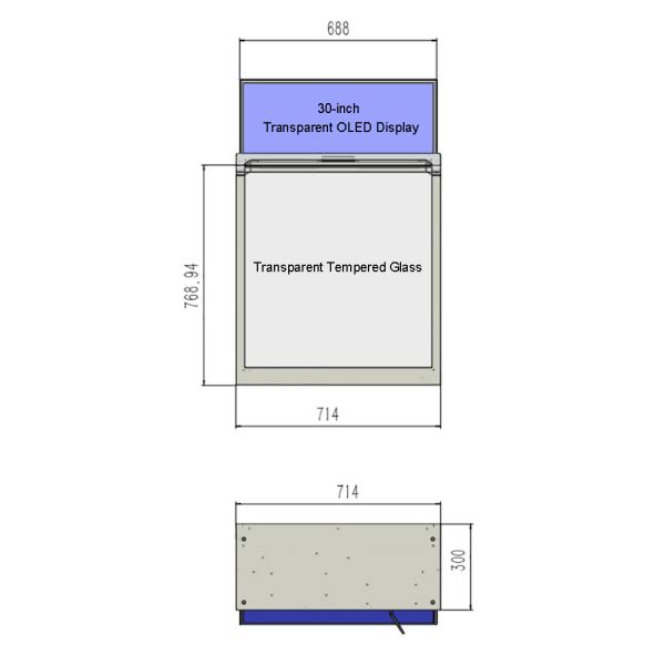 30 Inch Transparent OLED Screen For Commercial Advertising, Smart Retail & Glass Wall Display