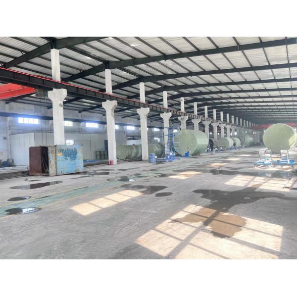 White Blue Cross Wound Frp Chemical Storage Tank For Chemistry Process