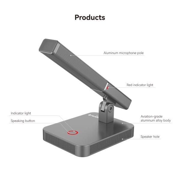 HUAIN 48V Condenser Conference Microphone Conference Room Equipment Mic Conference