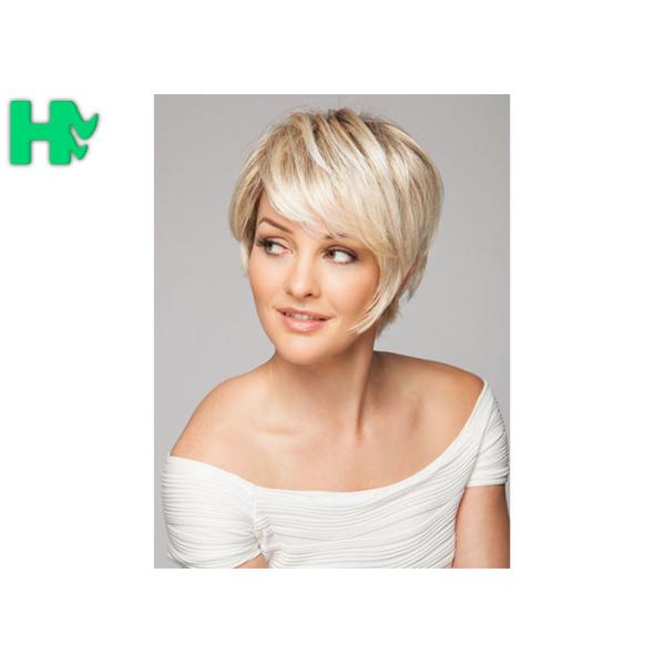 New Arrival Sale Popular Light Blonde Synthetic Natural Look Short Wig