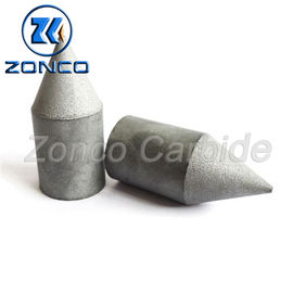 Tungsten Carbide Conical Mining Button Silver Color Customized