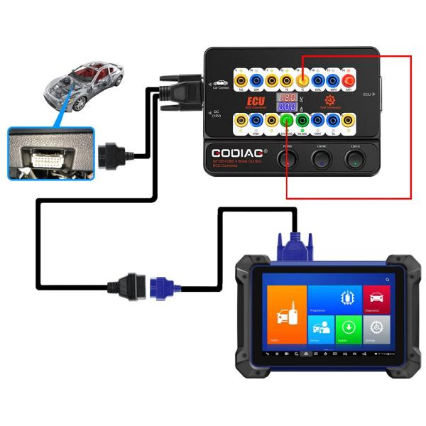 GODIAG GT100+ GT100 Pro Breakout Box Adiciona Display de Corrente Eletrônica e Comunicação CAN BUS