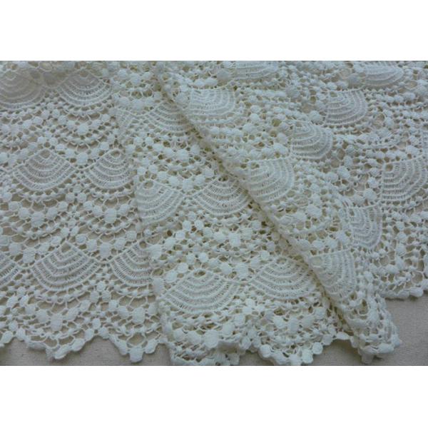 Винтажный французский вязать крючком крючком край шнурка хлопка Скаллопед тканью выдалбливает вне точки цвета слоновой кости