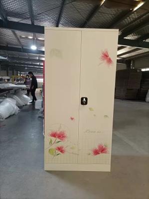 Steel Two Doors Metal Wardrobe Locker Knocked Down