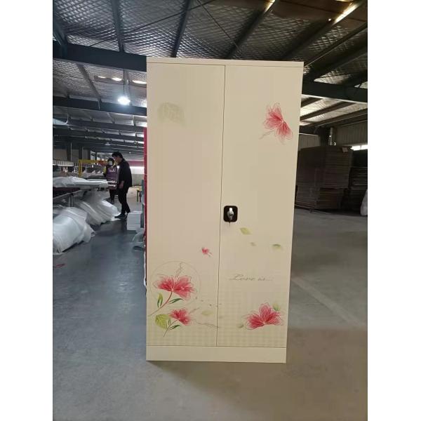 Steel Two Doors Metal Wardrobe Locker Knocked Down