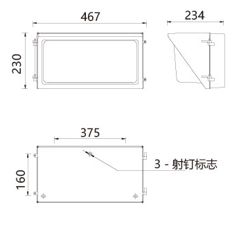 Black Exterior Wall Pack Lights / Led Outdoor Wall Pack Lighting For Corridors