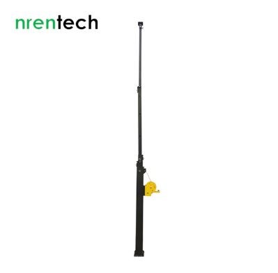 6m manual winch crank telescopic mast/ steel materials/50kg~100kg payloads-NR-G1750-6000