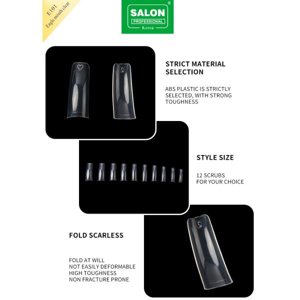 OEM Full Cover Eagle Mouth Natural Soft Gel False Nails Designs Artificial Nail Tips