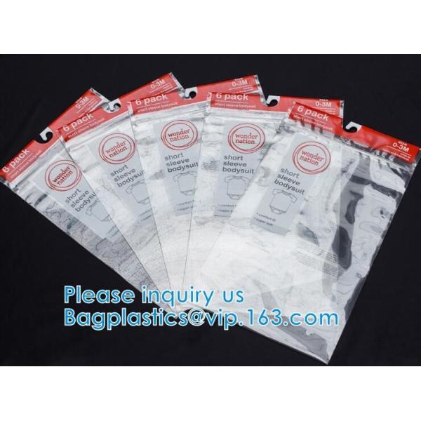 Swimwear Packaging Pouch With K Top, Gusset Bag Bikini Zipper Packaging Bags, Hanger Hook Underwear