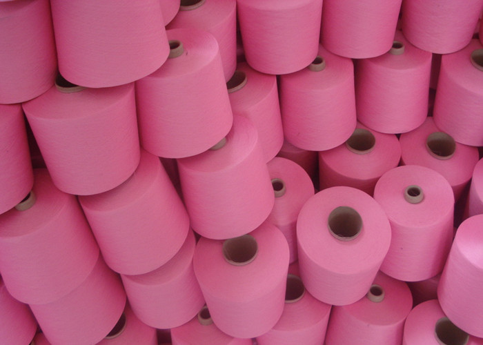 Dyed Recycled 100 Polyester Spun Yarn Ne20 On Cone For Fabric And Socks Production