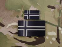 Norway Flag IR Patch Pantone Color Twill Cordra Fabric 100% Embroidery