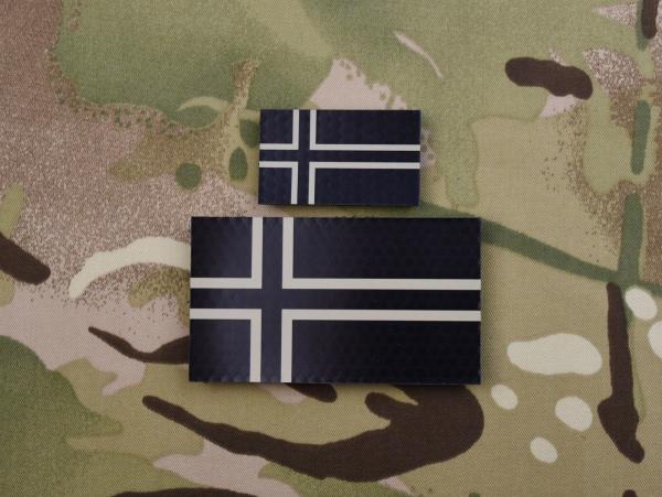 Norway Flag IR Patch Pantone Color Twill Cordra Fabric 100% Embroidery