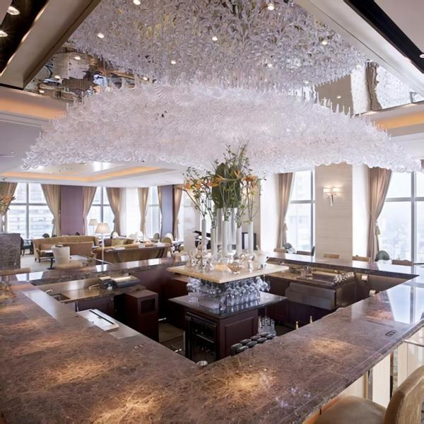 Hotel Lobby Glass Speaker Pendant Chandelier Hotel Bar Aisle Crystal Lamp KTV Club Creative Chandelier