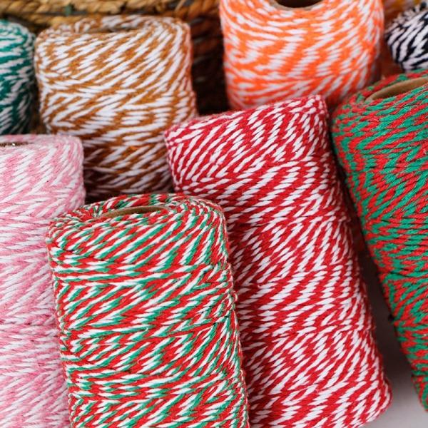 MSD 2mm Dupla cor de cordas de tecido de algodão cordas de algodão corda para embrulho de presentes MSD Outro estilo