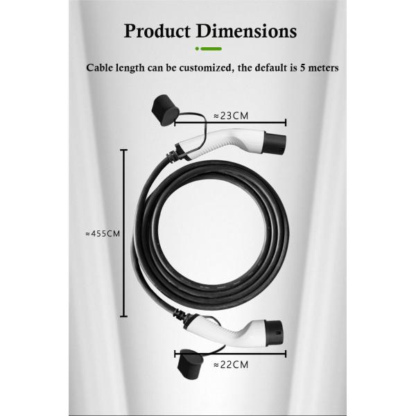 Highly 7KW Electric Vehicle Charging Cable with Double Gun Extension Cord and Undervoltage Protection from E-mingze